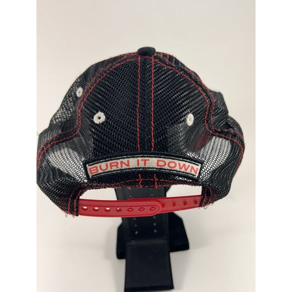 Jason Aldean Burn It Down Tour Hat Trucker Cap Black Red Snapback Concert Merch - Picture 2 of 7